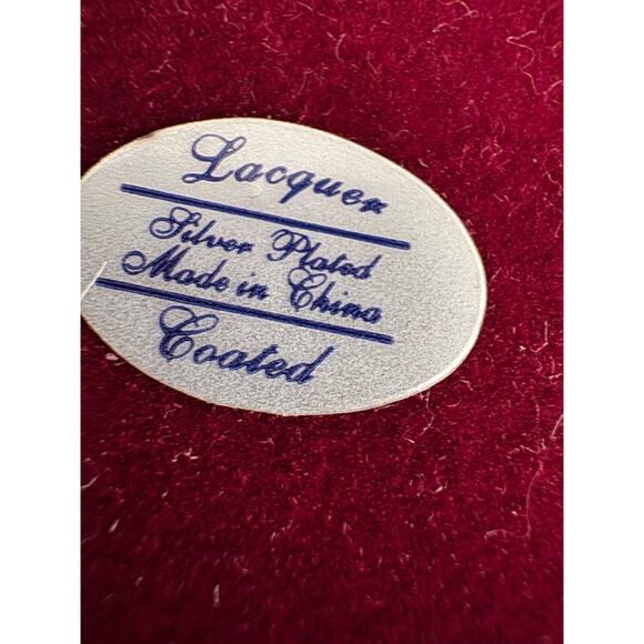 Vintage Silver Plate Heritage Mint Ltd Jewelry Box W/ Crimson Interior Trinkets - Picture 9 of 10